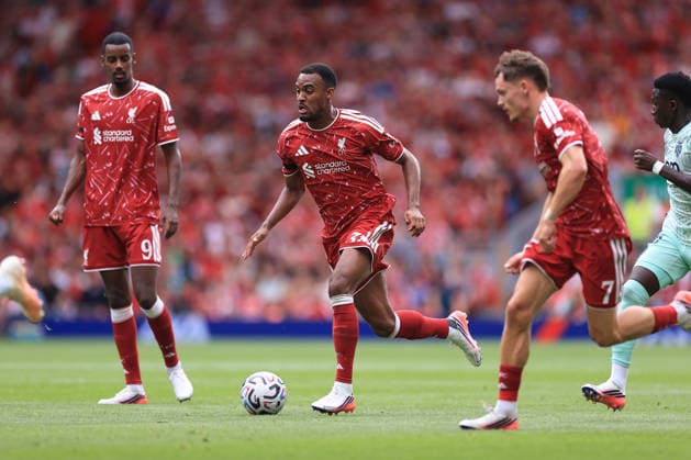 Football - Pre-Season Friendly - Liverpool v AS Monaco 9th August 2026 - Pre-Season Friendly - Liverpool v AS Monaco - Ryan Gravenberch of Liverpool - Photo: Simon Stacpoole Offside. Liverpool UK *** Fußball-Vorbereitungsspiel: Liverpool gegen AS Monaco, 9. August 2026 Vorbereitungsspiel: Liverpool gegen AS Monaco Ryan Gravenberch von Liverpool Foto: Simon Stacpoole Offside Liverpool UK  Copyright: xSimonxStacpoolexOffside