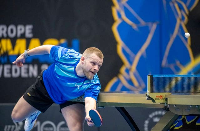 MALMÖ 2026-08-09 Nikita Artemenko of Russia saves a corner ball in the match against Alvaro Robles of Spain in the second qualifying round of the WTT Europe Smash Sweden 2026 Table tennis, Tischtennis tournament at Baltiska Hallen in Malmö, Sweden, on August 9, 2026. MALMÖ SWEDEN x50090x *** MALMÖ, August 9, 2026 — Nikita Artemenko of Russia saves a corner shot against Alvaro Robles of Spain during the second qualifying round of the WTT Europe Smash Sweden 2026 table tennis tournament at Baltiska Hallen in Malmö, Sweden, on August 9, 2026 MALMÖ SWEDEN x50090x  Copyright: xJohanxNilssonx xTTx EUROPE SMASH SWEDEN 2026
