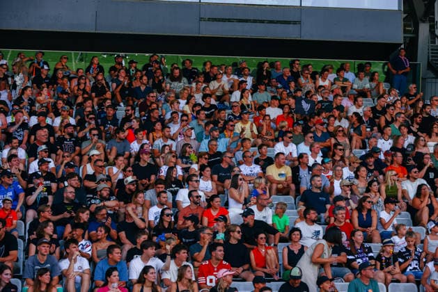AMERICAN FOOTBALL - EFA, Raiders vs Musketeers INNSBRUCK,AUSTRIA,09.AUG.26 - AMERICAN FOOTBALL - EFA, Raiders Tirol vs Paris Musketeers. Image shows fans.  GEPAxpictures xOleskiixMarusyk