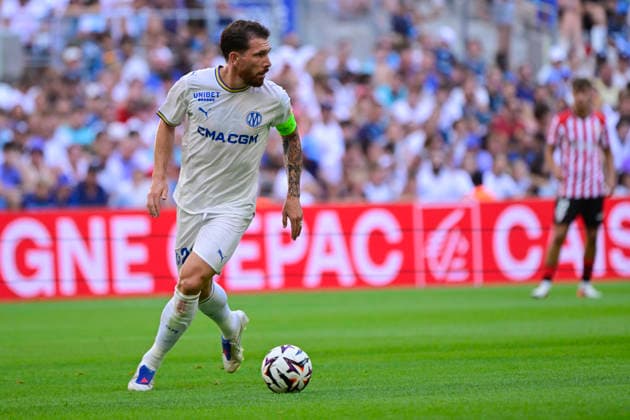 FOOTBALL : Olympique de Marseille VS Athletic Club Bilbao - 09 08 2026 Pierre-Emile Hojbjerg (OM) - Pre-season friendly between Olympique de Marseille and Athletic Club Bilbao on August 9, 2026 at the CEPAC Velodrome Stadium in Marseille. MarseilleFrance  Copyright: xWilliamxCannarellax
