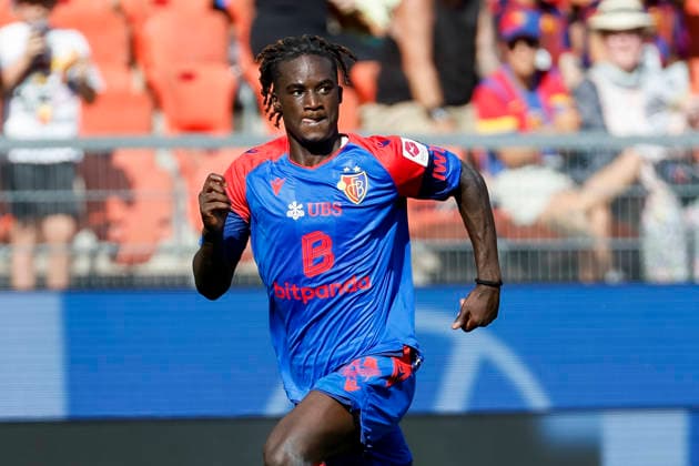Asane Sow (FC Basel, 18) , Schweiz, Fussball, Super League, 3.Spieltag, 2026 2027, FC Basel 1893 vs. FC Thun, 09.08.2026, Basel Sankt Jakob Park Schweiz *** Asane Sow, FC Basel, 18, Switzerland, Soccer, Super League, Matchday 3, 2026–2027, FC Basel 1893 vs. FC Thun, August 9, 2026, St. Jakob Park, Basel, Switzerland Copyright: xGrantxHubbsx