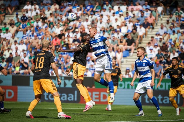 RECORD DATE NOT STATED 9th August 2026; MAC3PARK Stadion, Zwolle, Netherlands; Eredivisie Football, PEC Zwolle versus Ajax; Tolu Arokodare of Ajax Amsterdam and Tijs Velthuis of PEC Zwolle competes for the ball AnthonyxBenoit