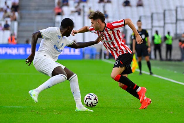 FOOTBALL : Olympique de Marseille VS Athletic Club Bilbao - 09 08 2026 Robert Navarro (ATH) - Pre-season friendly between Olympique de Marseille and Athletic Club Bilbao on August 9, 2026 at the CEPAC Velodrome Stadium in Marseille. MarseilleFrance  Copyright: xWilliamxCannarellax