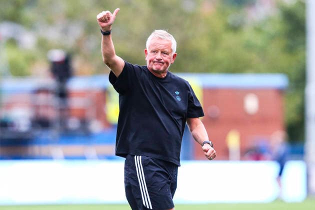 Mansfield Town v Sheffield United, Carabao Cup Chris Wilder manager of Sheffield United applauds the fans after the final whistle during the Mansfield Town v Sheffield United Carabao Cup 1st Round match at Field Mill One Call Stadium, Mansfield, England on 9 August 2026 Credit: Richard Bierton Every Second Media Editorial use only. All images are copyright Every Second Media Limited. No images may be reproduced without prior permission. All rights reserved. Premier League and Football League images are subject to licensing agreements with Football DataCo Limited. see https: www.football-dataco.com Copyright: xIMAGO EveryxSecondxMediax ESM-2086-0040 RichardxBiertonx xEveryxSecondxMediax