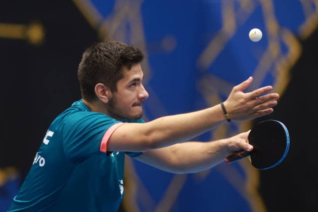 2026 WTT Europe Smash - Sweden - Qualifications Day 2 Martin Allegro of Belgium competes against Cedric Nyutinck of Belgium during the Men s Singles - Qualifying Round 2 at the 2026 Europe Smash at the Baltiska Hallen in Malmo, Sweden, on August 9, 2026. Malmo Sweden  Copyright: xRemyxGrosx originalFilename:gros-europesm260809_np9Vz.jpg