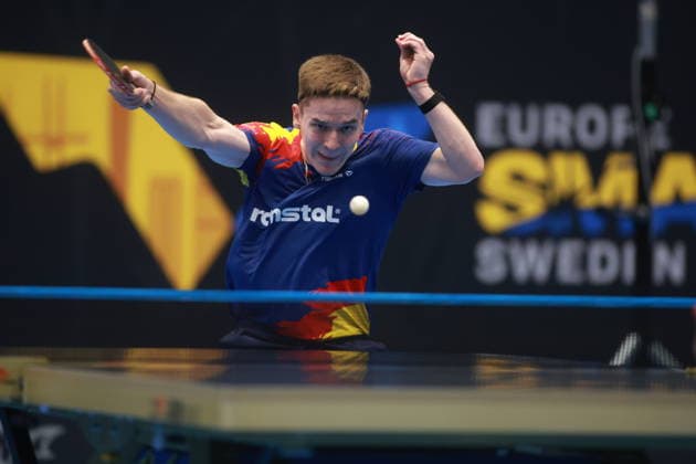 2026 WTT Europe Smash - Sweden - Qualifications Day 2 Iulian Chirita of Romania competes against Marcos Freitas of Portugal during the Men s Singles Qualifying Round 2 at the 2026 Europe Smash at the Baltiska Hallen in Malmo, Sweden, on August 9, 2026. Malmo Sweden  Copyright: xRemyxGrosx originalFilename:gros-europesm260809_npHW7.jpg