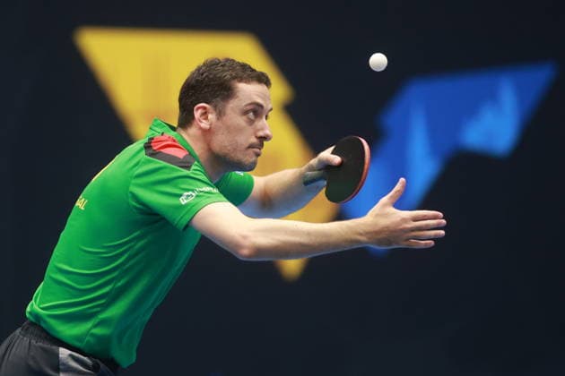 2026 WTT Europe Smash - Sweden - Qualifications Day 2 Marcos Freitas of Portugal competes against Iulian Chirita of Romania during the Men s Singles Qualifying Round 2 at the 2026 Europe Smash at the Baltiska Hallen in Malmo, Sweden, on August 9, 2026. Malmo Sweden  Copyright: xRemyxGrosx originalFilename:gros-europesm260809_npSb7.jpg