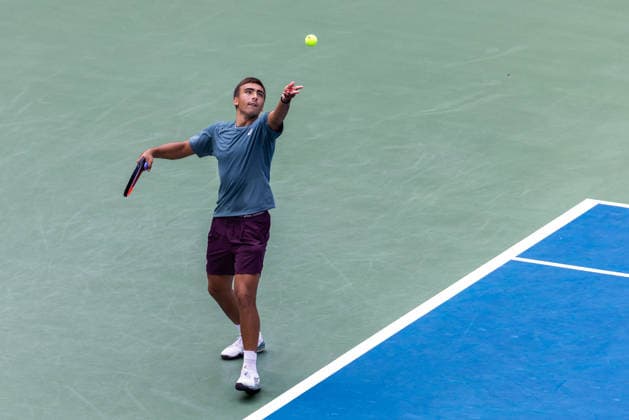 August 9, 2026, Montreal, Quebec, Canada: DANIEL MERIDA from Spain serving in match against Tallon Griekspoor from Nederlands in round of 16 at Canadian Open at IGA stadium in Montreal, Quebec, Canada on 2026-08-09 TENNIS: Canadian Open Montreal 2026  - ZUMAl189 20260809_zsp_l189_033 Copyright: xYannickxLegarex