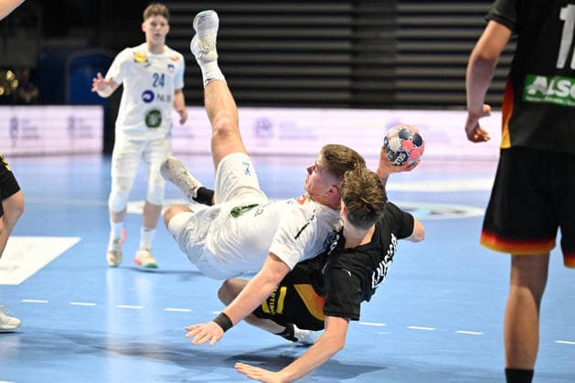 GERMANY vs SLOVENIA LUK KRESAL handball U18 Gernany national team, Nationalteam vs Slovenia during EHF U18 European Championship, EM, Europameisterschaft final match at Aleksandar Nikolic Pionir hall, Belgrade 09.08.2026 Foto: HANDBALL, SERBIA, EHF EUROPEAN U18 CHAMPIONSHIP, GERMANY, SLOVENIA Belgrade Aleksandar Nikolic Pionir arena Serbia Copyright: xMarkoxMetlasx xMNxPressx
