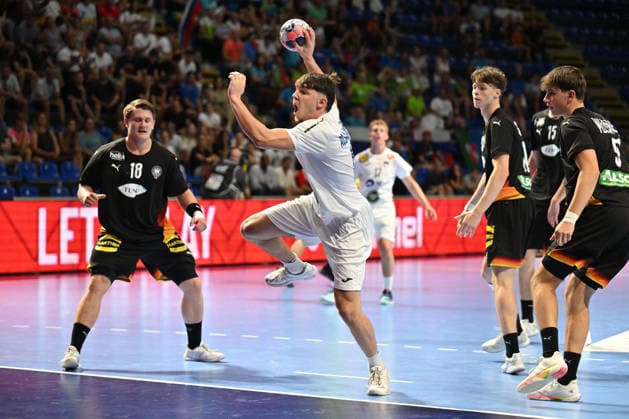 GERMANY vs SLOVENIA MATIC ALJANCIC handball U18 Gernany national team, Nationalteam vs Slovenia during EHF U18 European Championship, EM, Europameisterschaft final match at Aleksandar Nikolic Pionir hall, Belgrade 09.08.2026 Foto: HANDBALL, SERBIA, EHF EUROPEAN U18 CHAMPIONSHIP, GERMANY, SLOVENIA Belgrade Aleksandar Nikolic Pionir arena Serbia Copyright: xMarkoxMetlasx xMNxPressx