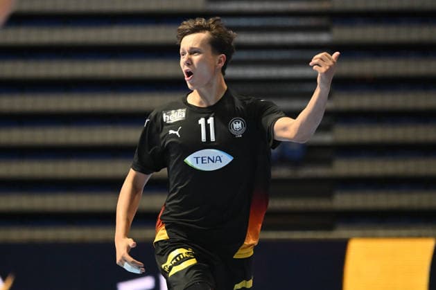 GERMANY vs SLOVENIA VINCENT FACIEJEW handball U18 Gernany national team, Nationalteam vs Slovenia during EHF U18 European Championship, EM, Europameisterschaft final match at Aleksandar Nikolic Pionir hall, Belgrade 09.08.2026 Foto: HANDBALL, SERBIA, EHF EUROPEAN U18 CHAMPIONSHIP, GERMANY, SLOVENIA Belgrade Aleksandar Nikolic Pionir arena Serbia Copyright: xMarkoxMetlasx xMNxPressx