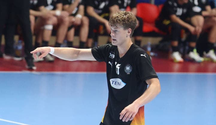 09.08.2026 Belgrade Beograd Germany-Slovenia European U18 men s handball championship final tournament final match Julius Eisend Germany :