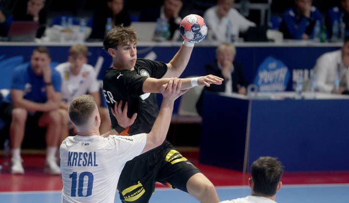 09.08.2026 Belgrade Beograd Germany-Slovenia European U18 men s handball championship final tournament final match Finn Meissner Germany :