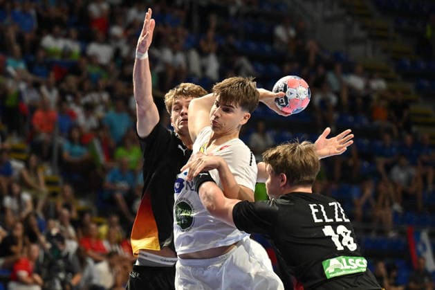 GERMANY vs SLOVENIA MATIC ALJANCIC handball U18 Gernany national team, Nationalteam vs Slovenia during EHF U18 European Championship, EM, Europameisterschaft final match at Aleksandar Nikolic Pionir hall, Belgrade 09.08.2026 Foto: HANDBALL, SERBIA, EHF EUROPEAN U18 CHAMPIONSHIP, GERMANY, SLOVENIA Belgrade Aleksandar Nikolic Pionir arena Serbia Copyright: xMarkoxMetlasx xMNxPressx
