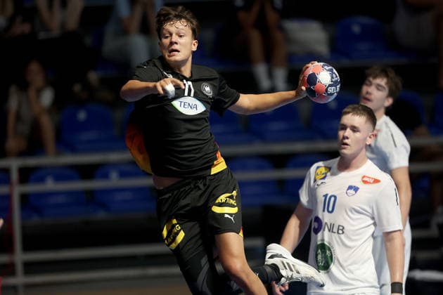 09.08.2026 Belgrade Germany-Slovenia European U18 men s handball championship final tournament final match Vincent Faciejew Germany :