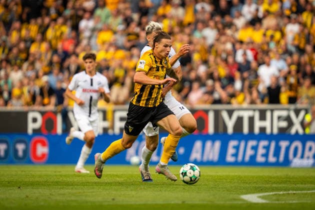 Daniel Starodid (Alemannia Aachen, 09) gegen Paul Lehmann (SC Verl, 14) Alemannia Aachen vs. SC Verl, Fussball, 3. Liga, 1. Spieltag, Saison 2026 2027, 09.08.2026 DFB REGULATIONS PROHIBIT ANY USE OF PHOTOGRAPHS AS IMAGE SEQUENCES AND OR QUASI-VIDEO Alemannia Aachen vs. SC Verl, Fussball, 3. Liga, 1. Spieltag, Saison 2026 2027, 09.08.2026 Aachen *** Daniel Starodid, Alemannia Aachen, 09 vs. Paul Lehmann, SC Verl, 14; Alemannia Aachen vs. SC Verl, Soccer, 3rd Division, Matchday 1, 2026–2027 Season, August 9, 2026 DFB regulations prohibit any use of photographs as image sequences and or quasi-video Alemannia Aachen vs. SC Verl, soccer, 3rd Division, Matchday 1, 2026–2027 season, August 9, 2026, Aachen Copyright: xEibner-Pressefoto J.xDerondeaux EP_JDU