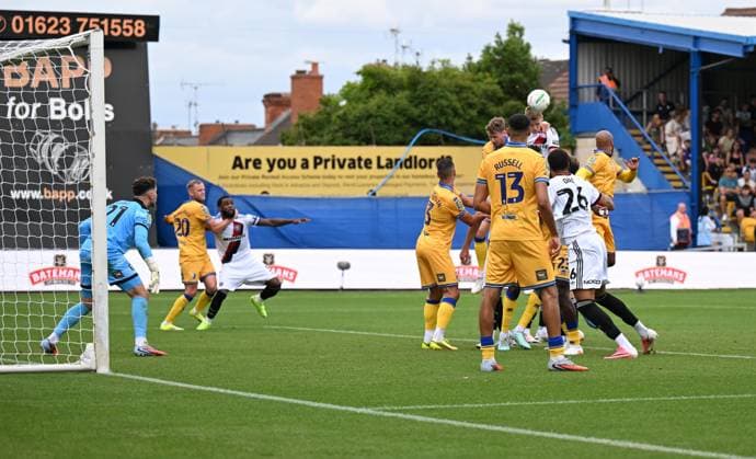 Mark McGuinness of Sheffield United scores the team s second goal Mansfield Town v Sheffield United, EFL Carabao Cup, First Round, Football, One Call Stadium, Mansfield, UK - 09 Aug 2026Mansfield One Call Stadium United Kingdom EDITORIAL USE ONLY No use with unauthorised audio, video, data, fixture lists, club league logos or live services. Online in-match use limited to 120 images, no video emulation. No use in betting, games or single club league player publications.  Copyright: xAnnaxGowthorpe Shutterstockx 17051191an