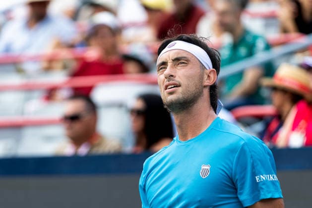 August 9, 2026, Montreal, Quebec, Canada: THIAGO AUGUSTIN TIRANTE from Argentina in match against Learner Tien (12) from USA in round of 16 at Canadian Open at IGA stadium in Montreal, Quebec, Canada on 2026-08-09 TENNIS: Canadian Open Montreal 2026  - ZUMAl189 20260809_zsp_l189_046 Copyright: xYannickxLegarex