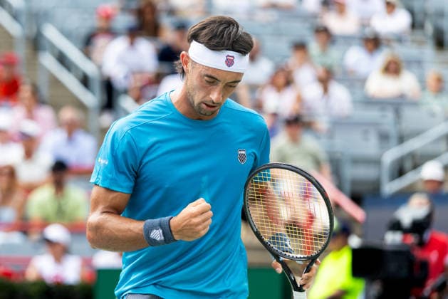 August 9, 2026, Montreal, Quebec, Canada: THIAGO AUGUSTIN TIRANTE from Argentina reaction in match against Learner Tien (12) from USA in round of 16 at Canadian Open at IGA stadium in Montreal, Quebec, Canada on 2026-08-09 Montreal Canada - ZUMAl189 20260809_zsp_l189_063 Copyright: xYannickxLegarex