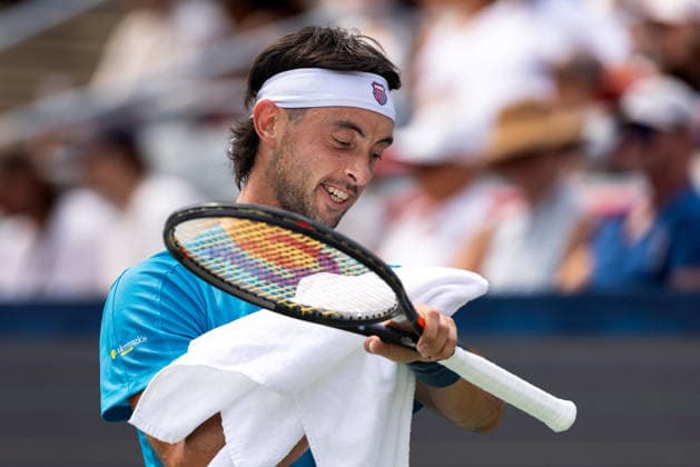 August 9, 2026, Montreal, Quebec, Canada: THIAGO AUGUSTIN TIRANTE from Argentina in match against Learner Tien (12) from USA in round of 16 at Canadian Open at IGA stadium in Montreal, Quebec, Canada on 2026-08-09 Montreal Canada - ZUMAl189 20260809_zsp_l189_079 Copyright: xYannickxLegarex