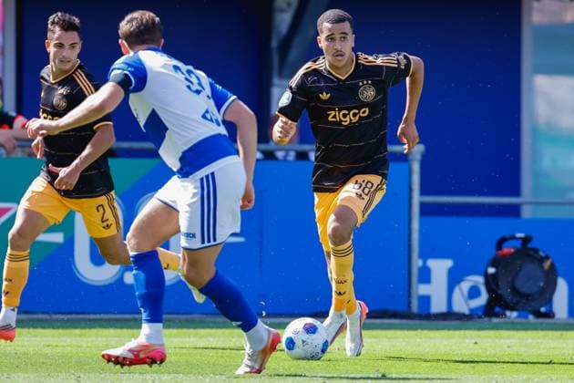 ZWOLLE , 09-08-2026 , MAC3park stadion , season 2026 2027 , Dutch Eredivisie football , match between PEC Zwolle and Ajax , picture shows Ajax player Abdellah Ouazane PEC - Ajax  x205591178x Copyright: