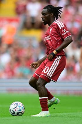 Liverpool v AS Monaco Pre-Season Friendly Liverpool s Jeremie Frimpong in possession during the Pre-Season Friendly match at Anfield, Liverpool 09 08 2026 UK Newspapers OUT Copyright: xChrisxNuttonx FIL-23743-0084