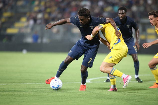 SOCCER - Friendly Match - Frosinone vs. Lazio Photo by IPA ABACAPRESS.COM87361690 - Fisayo Dele-Bashiru, a player for SS Lazio, is in action during the preseason friendly soccer match between Frosinone Calcio and SS Lazio at Benito Stirpe Stadium on August 9, 2026, in Frosinone, Italy. Frosinone Italy  Copyright: xIPAxSport ABACAx
