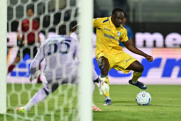 SOCCER - Friendly Match - Frosinone vs. Lazio Photo by IPA ABACAPRESS.COM87361667 - Seydou Fini of Frosinone Calcio is in action during a preseason friendly match between Frosinone Calcio and S.S. Lazio at the Benito Stirpe Stadium on August 9, 2026, in Frosinone, Italy. Frosinone Italy  Copyright: xIPAxSport ABACAx