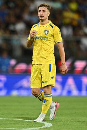 SOCCER - Friendly Match - Frosinone vs. Lazio Photo by IPA ABACAPRESS.COM87361668 - Matteo Cichella of Frosinone Calcio is in action during a preseason friendly match between Frosinone Calcio and S.S. Lazio at the Benito Stirpe Stadium on August 9, 2026, in Frosinone, Italy. Frosinone Italy  Copyright: xIPAxSport ABACAx