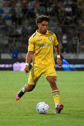 Frosinone s Anthony Oyono during the 2026 2027 season pre-season friendly football match between Frosinone and SS Lazio at the Benito Stirpe stadium in Frosinone Italy - Sunday, August 09, 2026 - Soccer ( Photo by Fabrizio Corradetti LaPresse )  Copyright: xFabrizioxCorradetti LaPressex