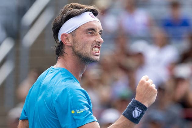 August 9, 2026, Montreal, Quebec, Canada: THIAGO AUGUSTIN TIRANTE from Argentina reaction in match against Learner Tien (12) from USA in round of 16 at Canadian Open at IGA stadium in Montreal, Quebec, Canada on 2026-08-09 Montreal Canada - ZUMAl189 20260809_zsp_l189_087 Copyright: xYannickxLegarex