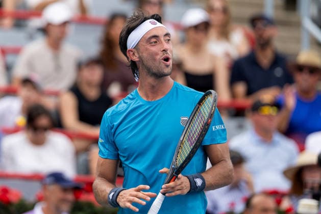 August 9, 2026, Montreal, Quebec, Canada: THIAGO AUGUSTIN TIRANTE from Argentina reaction in match against Learner Tien (12) from USA in round of 16 at Canadian Open at IGA stadium in Montreal, Quebec, Canada on 2026-08-09 Montreal Canada - ZUMAl189 20260809_zsp_l189_091 Copyright: xYannickxLegarex