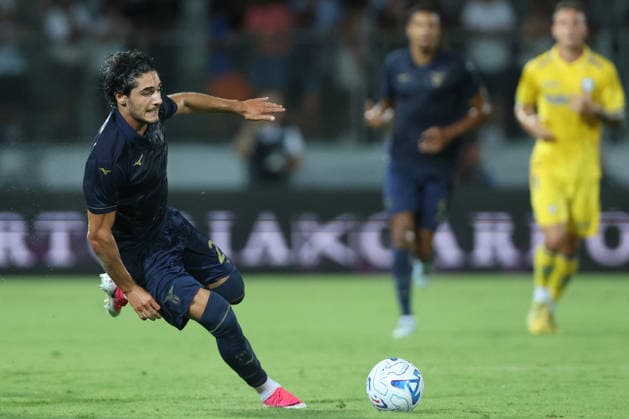 SOCCER - Friendly Match - Frosinone vs. Lazio Photo by IPA ABACAPRESS.COM87362087 - Frosinone, Italy, August 9, 2026: Matteo Cancellieri (winger) of S.S. Lazio, seen in action during the friendly match between Frosinone Calcio and S.S. Lazio at Benito Stirpe Stadium. Frosinone Italy  Copyright: xIPAxSport ABACAx