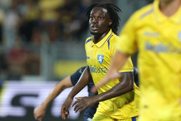 SOCCER - Friendly Match - Frosinone vs. Lazio Photo by IPA ABACAPRESS.COM87362210 - Frosinone, Italy, August 9, 2026: Wisdom Amey of Frosinone in action during the friendly match between Frosinone Calcio and S.S. Lazio at Benito Stirpe Stadium. Frosinone Italy  Copyright: xIPAxSport ABACAx
