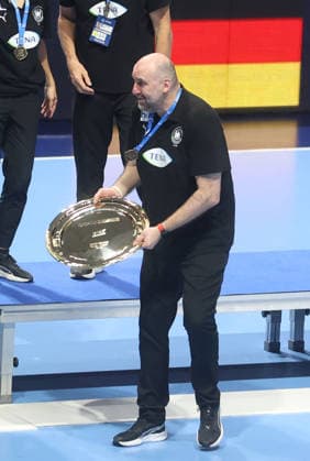 09.08.2026 Belgrade Germany-Slovenia European U18 men s handball championship final tournament final match Erik Wudtke Germany Euro champion plate :