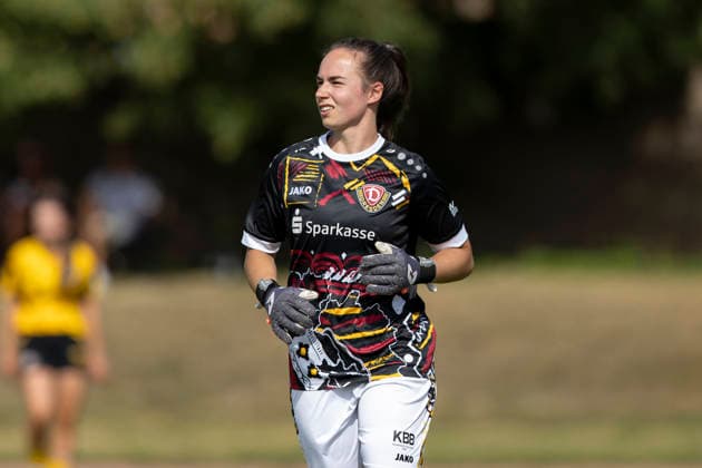 KOWO Sommercup 2026; Erfurt; 09.08.2026 Jennifer Uhlmann ( 1; SG Dynamo Dresden) KOWO Sommercup 2026: SG Dynamo Dresden vs. Chemnitzer FC; Sportforum Johannesplatz Erfurt; 09.08.2026 *** KOWO Summer Cup 2026 Erfurt, August 9, 2026 Jennifer Uhlmann 1 SG Dynamo Dresden KOWO Summer Cup 2026 SG Dynamo Dresden vs. Chemnitzer FC Sportforum Johannesplatz Erfurt, August 9, 2026 Copyright: xBEAUTIFULxSPORTS Duehringx