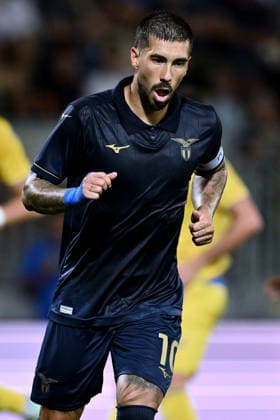 Dc Frosinone 09 08 2026 - amichevole Frosinone-Lazio foto Domenico Cippitelli Image Nella foto: esultanza gol Mattia Zaccagni 
