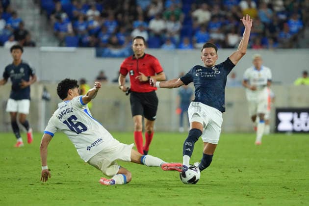 Jeremy Marquez (L) of Cruz Azul vies for the ball with Hannes Wolf (R) de NYC FC during a Leagues Cup match between Cruz Azul and New York City FC at Red Bull Arena in New York, United States, 09 August 2026. Leagues Cup - Cruz Azul vs. New York City FC !ACHTUNG: NUR REDAKTIONELLE NUTZUNG!  Copyright: xAngelxColmenaresx AME7508 20260810-55021108608_1