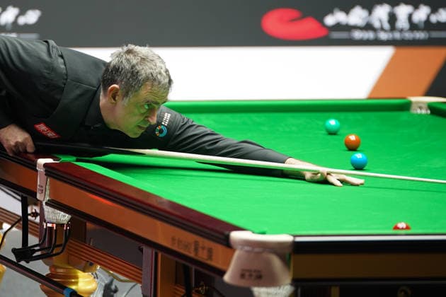TAIYUAN, CHINA - AUGUST 09: Ronnie O Sullivan of England plays a shot in the Round 1 match against Jackson Page of Wales on day 2 of the 2026 China Open (officially the 2026 Satuo China Open) at the Riverside Sports Centre on August 9, 2026 in Taiyuan, Shanxi Province of China.  Copyright: xTaixChengzhex 111659005493