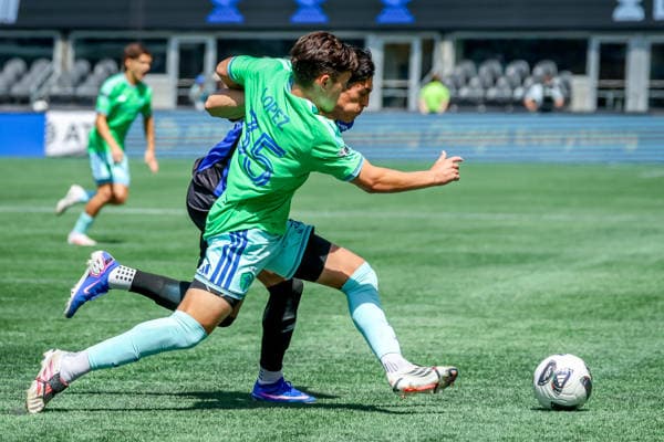 August 9, 2026, Seattle, Washington, USA: Seattle Sounders FC defense Antino Lopez (35) during the match between Queretaro and the Seattle Sounders FC in the 2026 Leagues Cup soccer match at Lumen Field, Seattle, Washington Seattle USA - ZUMAj111 20260809_zsp_j111_011 Copyright: xTomxJonesx