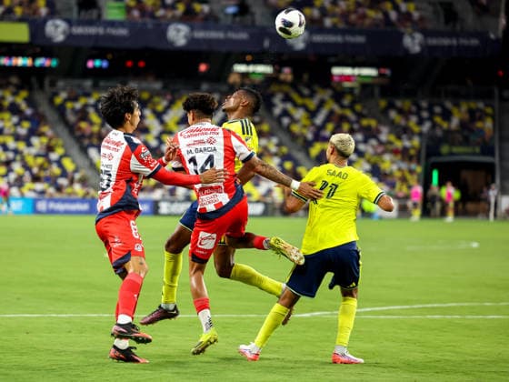 Leagues Cup 2026: Atletico De San Luis Vs Nashville SC AUG 09 August 9, 2026: Nashville SC defender Jeisson Palacios (4) heads the ball during a Leagues Cup match between Atletico de San Luis and Nashville SC at Geodis Park in Nashville, TN. Stephen Furst CSM (Credit Image: Â Stephen Furst Cal Media) Nashville Tn United States of America EDITORIAL USE ONLY Copyright: xx ZUMA-20260809_zma_c04_083.jpg StephenxFurstx csmphotothree510393