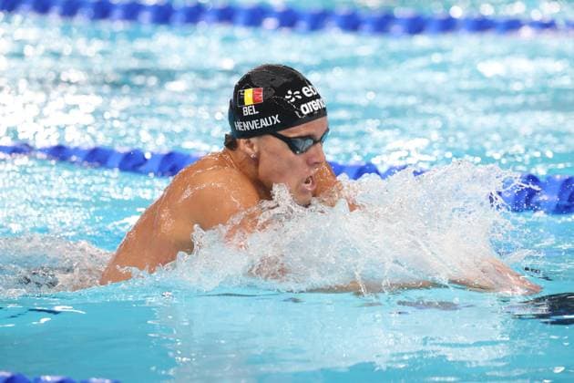 Belgian Simon Laviolette pictured in action during the heats of the Men s 400m Individual Medley, at the European Aquatics Championships in Paris, France on Monday 10 August 2026. VIRGINIExLEFOUR  x183069963x