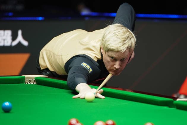 TAIYUAN, CHINA - AUGUST 10: Neil Robertson of Australia plays a shot in the Round 1 match against Chang Bingyu of China on day 3 of the 2026 China Open (officially the 2026 Satuo China Open) at the Riverside Sports Centre on August 10, 2026 in Taiyuan, Shanxi Province of China.  Copyright: xTaixChengzhex 111659128402