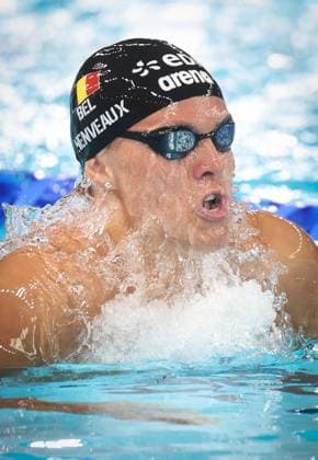 Belgian Simon Laviolette pictured in action during the heats of the Men s 400m Individual Medley, at the European Aquatics Championships in Paris, France on Monday 10 August 2026. VIRGINIExLEFOUR  x183074400x