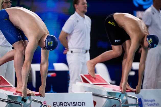 260810 Linus Forsgren and Sam Bengtsson Nimander of Sweden in men™s 100 meters breaststroke swimming heats during day eleven of the 2026 European Aquatics Championships on August 10, 2026 in Saint-Denis. Photo: Joel Marklund BILDBYRAN kod JM JM0838 bbeng simning swimming svomming 2026 european aquatics championships em Sverige Sweden *** August 10, 2026: Linus Forsgren and Sam Bengtsson Nimander of Sweden in the men’s 100-meter breaststroke heats on day eleven of the 2026 European Aquatics Championships on August 10, 2026 in Saint-Denis. Photo by Joel Marklund, BILDBYRAN, code JM JM0838 bbeng swimming 2026 European Aquatics Championships EM Sweden  Copyright: JOELxMARKLUND BB260810JM033