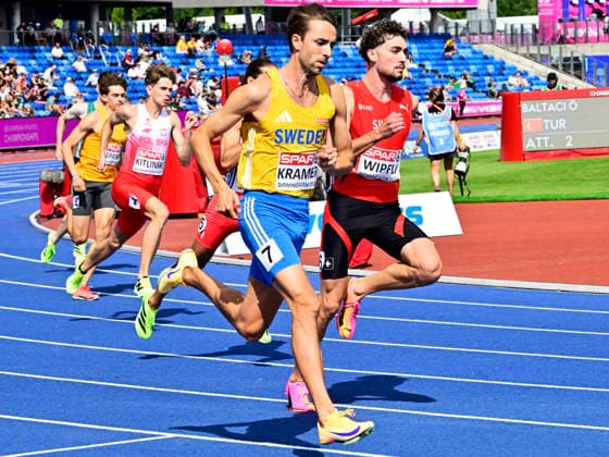 BIRMINGHAM, STORBRITANNIEN 20260810 Sveriges Andreas Kramer och Schweiz Ramon Wipfli under kvalet för herrar i 800m under friidrotts-EM pa Alexander Stadium i Birmingham. *** Bilden ingar i SPORTPAKET. För övriga BETALBILD. *** BIRMINGHAM STORBRITANNIEN x10030x *** BIRMINGHAM, UNITED KINGDOM 20260810 Sweden s Andreas Kramer and Switzerland s Ramon Wipfli during the men s 800m qualifying round at the European Athletics Championships at Alexander Stadium in Birmingham *** This image is part of the SPORTS PACKAGE. For other images, see PAID IMAGES *** BIRMINGHAM, UNITED KINGDOM x10030x  Copyright: xJonasxEkströmer TTx FRIIDROTTS-EM 2026