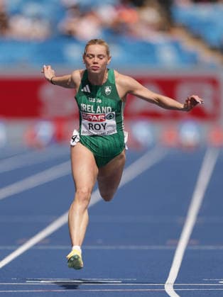 2026 European Athletics Championships, Alexander Stadium, Birmingham, England 10 8 2026 Women™s 100m Round 1 Ireland™s Lauren Roy crosses the finish line Lauren Roy crosses the finish line 10 8 2026  Copyright: xx 0U6A4097
