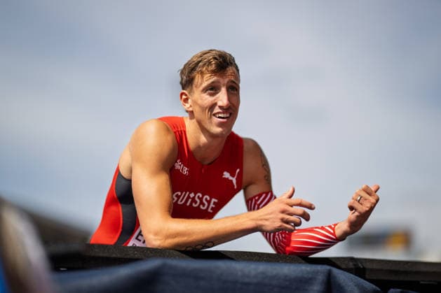 BIRMINGHAM, UNITED KINGDOM - AUGUST 10: Simon Ehammer of Switzerland competes in the Men s Long Jump during the European Athletics Championships at Alexander Stadium on August 10, 2026 in Birmingham, United Kingdom. England United Kingdom Copyright: xBEAUTIFULxSPORTS TobiasxLacknerx
