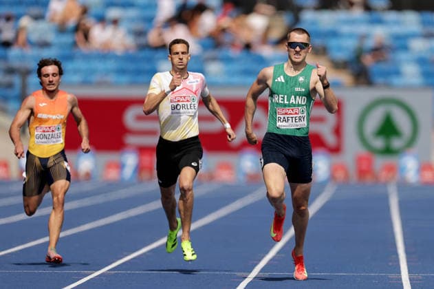2026 European Athletics Championships, Alexander Stadium, Birmingham, England 10 8 2026 Men™s 400m Round 1 Ireland™s Jack Raftery on his way to finishing 2nd Jack Raftery on his way to finishing 2nd 10 8 2026  Copyright: xx 0U6A4184