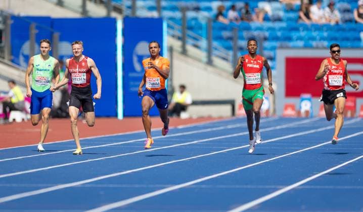 BIRMINGHAM - Eugene Omalla during the 400-meter qualification at the European Athletics Championships. It is the first time the European Championships are being held in Great Britain. IRIS VAN DEN BROEK ANP xVIxANPxSportx xxANPxIVx 565217429 originalFilename: 565217429.jpg